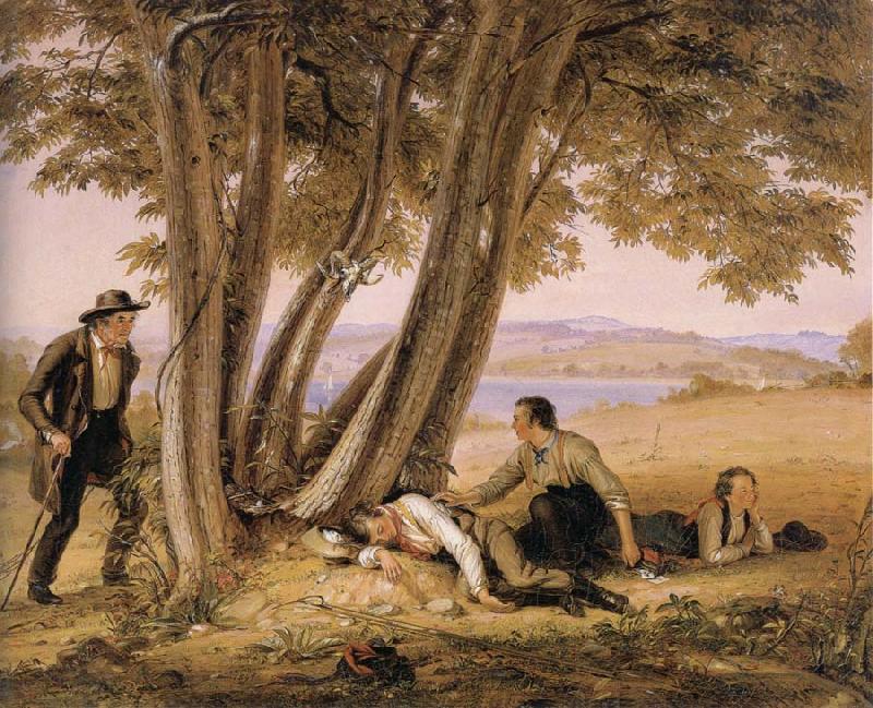 William Sidney Mount Caught Napping oil painting picture